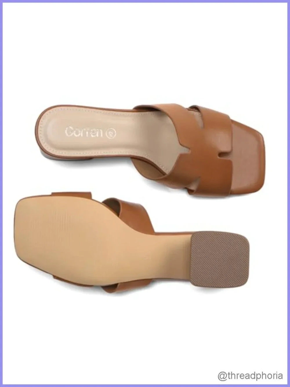 Women's Square Open Toe Sandals Low Block Chunky Heel Slip On Comfortable Casual